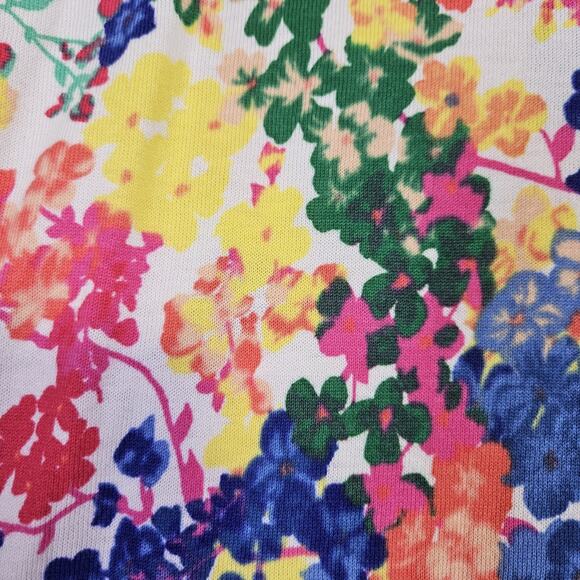 Talbots Womens L Cardigan Sweater Floral Colorful Lightweight Layer 3/4 Sleeve - Picture 15 of 15